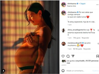 La China Ansa fue mamá