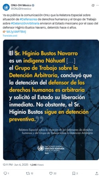 ONU DH pide investigar situación