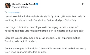 La senadora del Centro Democrático