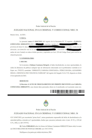 El fallo de la justicia