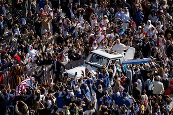 Pope Leo XIV arrives on