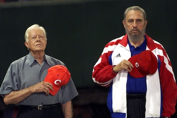 Jimmy Carter y Fidel Castro