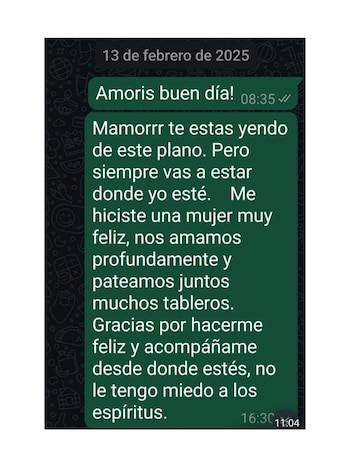 El último WhatsApp de Martina