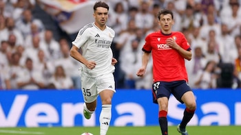 Cuatro futbolistas del Real Madrid,