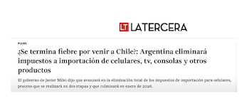 El diario La Tercera se