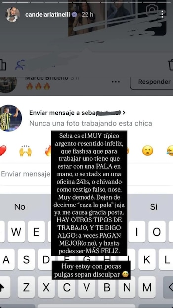 Cande Tinelli se cansó que