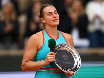 Sabalenka se emocionó durante su