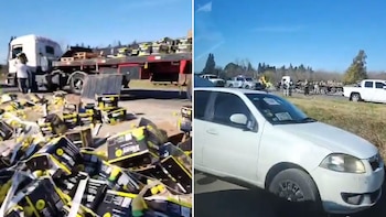 Volcó un camión en Exaltación