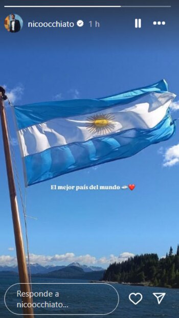 Nico Occhiato homenajeó al país